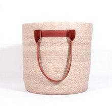 Load image into Gallery viewer, LEATHER HANDLES BASKET