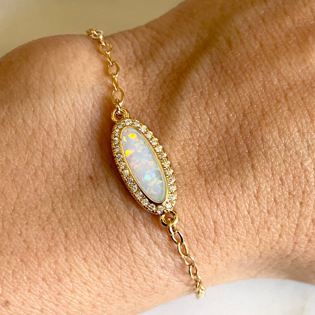 Sakura opal bracelet