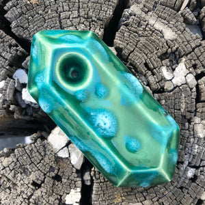Rupia pipe green with spots